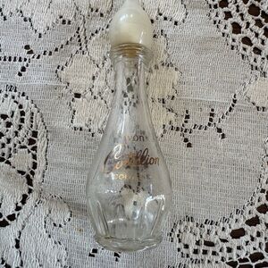 Avon vintage Cotillion Glass Bottle with White Cap